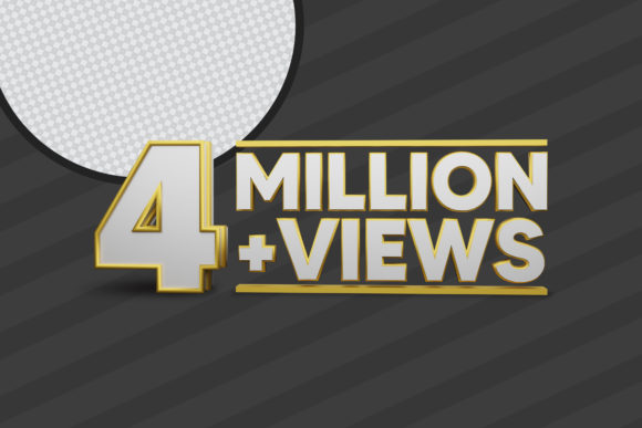 4 Million Views 3D Render Premium PSD: A Strategic Asset for Visual Communication