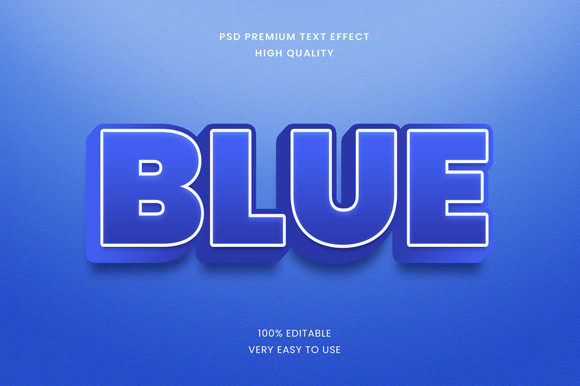 Blue 3d Text Effect Mockup PSD Graphic: A Practical Guide to Professional Typography