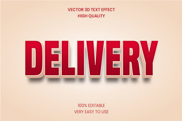 Delivery 3d Text Effect Mockup Graphic: Elevate Your Visuals