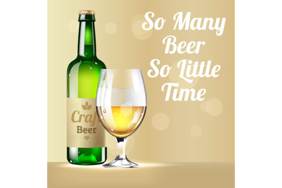 Elevating Craft Beverage Marketing with the So Many Beer so Little Time Realistic Vector Template