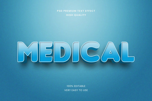 Elevating Healthcare Communication with the Medical 3D Text Effect Mockup Graphic