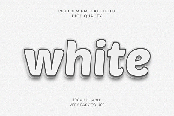 Elevating Visual Identity with the White 3d Text Effect Mockup PSD Graphic