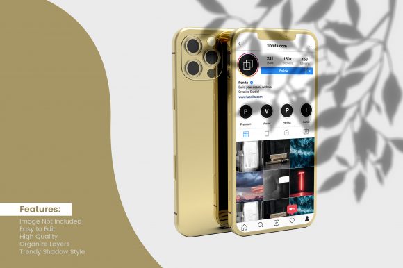iPhone Mockup with Instagram Post