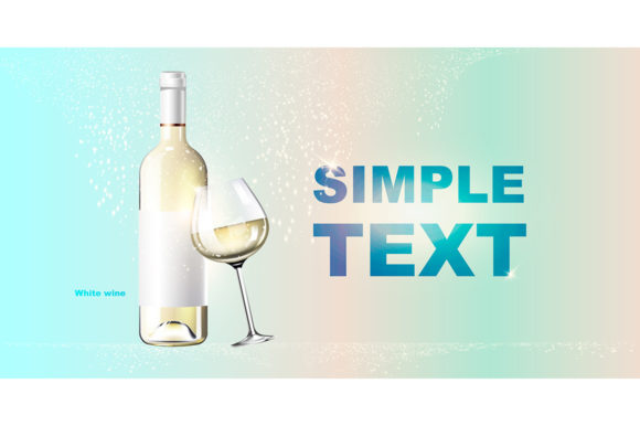 Light Golden Wine Realistic Vector for Premium Branding