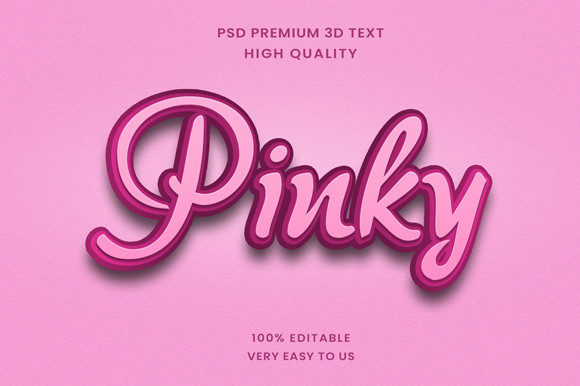 Pinky 3d Text Effect Mockup PSD Graphic: A Practical Tool for Modern Designers