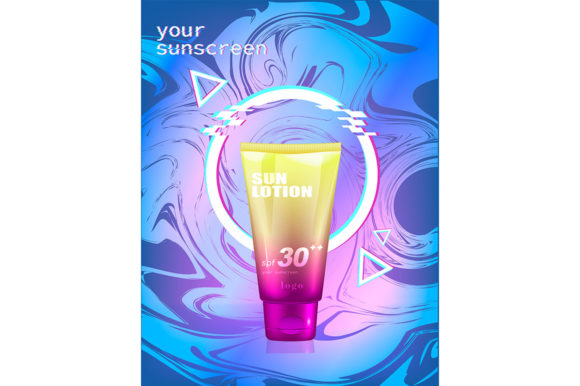Redefining Sunscreen Realistic Vector Product Ads for the Modern Creator