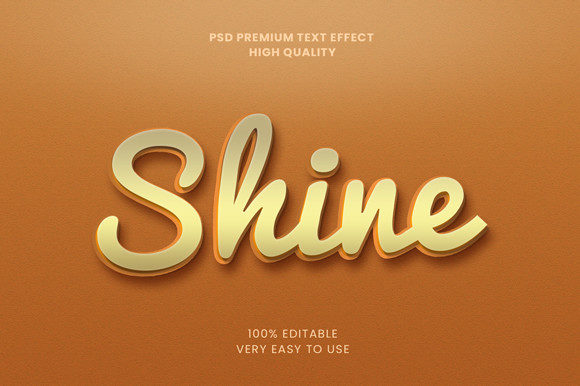 Shine 3d Text Effect Mockup PSD Graphic: Elevating Your Visual Projects