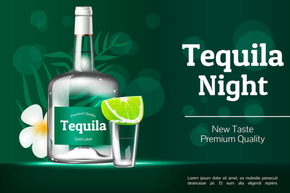 Tequila Night Realistic Vector Product