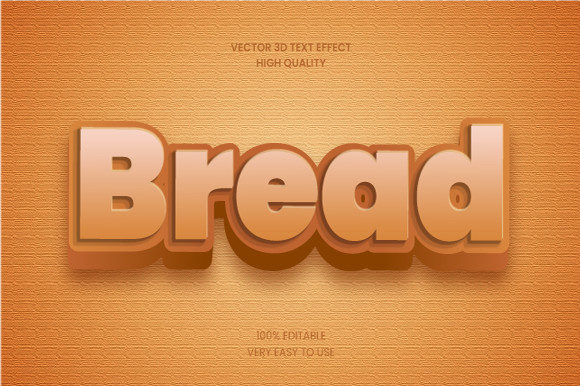 Transforming Visual Communication with Bread 3D Text Effect Graphic Design