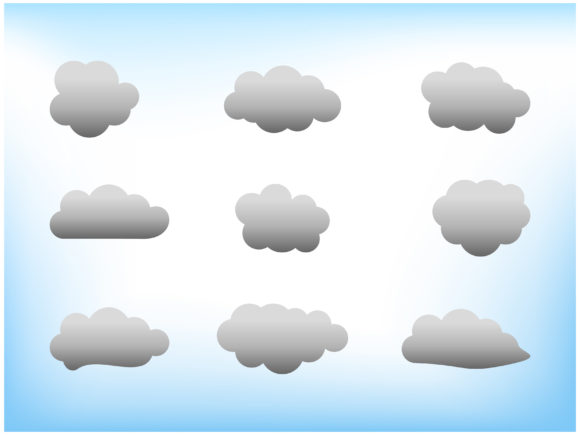 Various Shapes of Cloud Icons for Modern Design